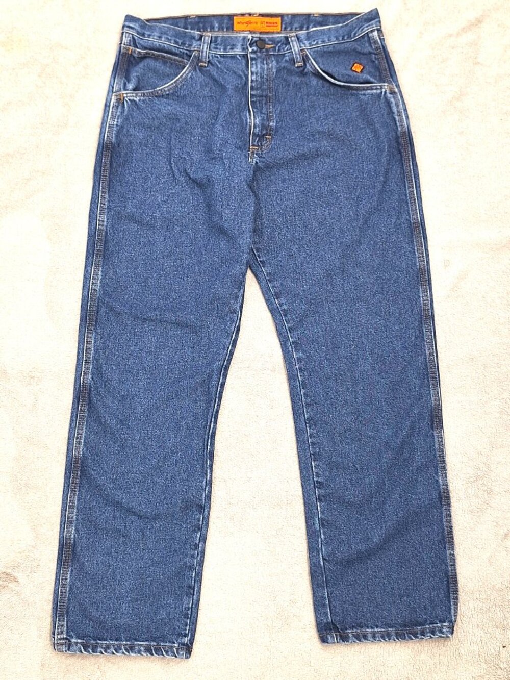 WRANGLER FR Riggs CAT2/2112 Mens Blue Denim Workwear Jeans 36x32